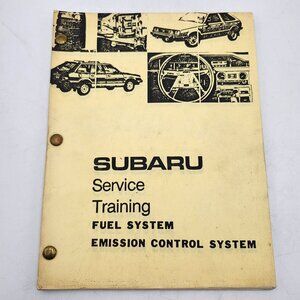 Subaru Service Training Manual Fuel System Emission Control System